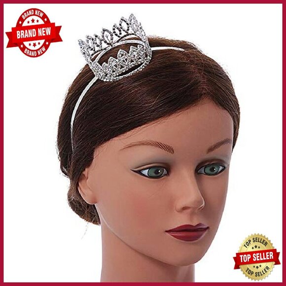 Full Round Clear Crystal Bridal Tiara Headband Rhinestone Crown Wedding Prom main image 5